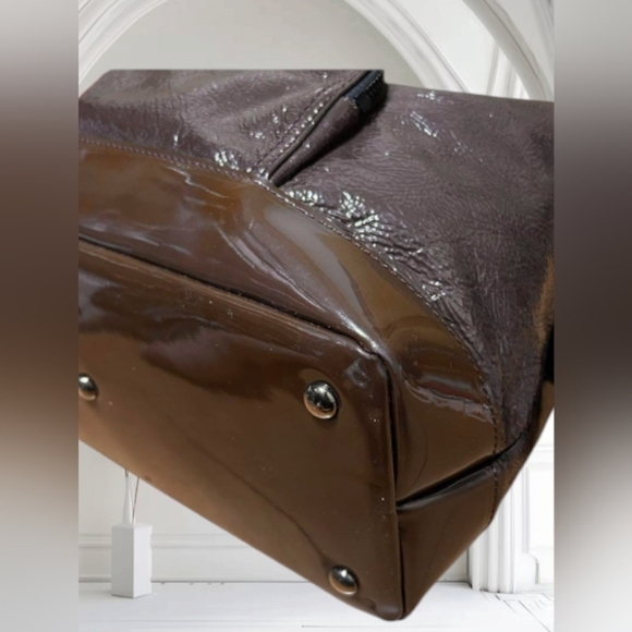 Longchamp Brown Boston Bag Enamel - Picture 6 of 17